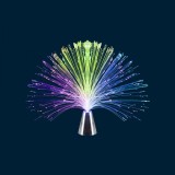 Lampa LED cu fibra optica, veioza multicolora, alimentare baterii