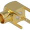 Conector MCX mamă 90&deg; 50&Omega; THT aurit