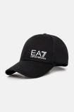 EA7 Emporio Armani șapcă de baseball din bumbac culoarea negru, cu imprimeu, AF11989.7X000005