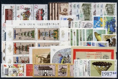 C5292 - Germania DDR 1987 - anul complet cu colite,timbre nestampilate MNH foto