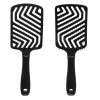 Perie Păr Pătrată, Model Zigzag, Plastic, Negru, 26 cm, Oem