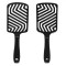 Perie Păr Pătrată, Model Zigzag, Plastic, Negru, 26 cm
