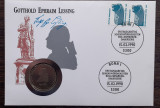 GERMANIA - FDC SI MONEDA 5 MARK 1981 J, GOTTHOLD EPHRAIM LESSING, MONEDA PROOF, Europa