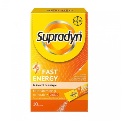 Multivitamine si Minerale Supradyn Fast Energy 10 plicuri Bayer foto