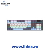Tastatura gaming mecanica cu fir Redragon Caesura, Iluminare Rainbow, switch-uri rosii, Negru