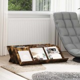 vidaXL Raft pentru reviste cu raft Stejar fumuriu 90 x 53 x 28,5 cm 890892