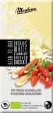 Ciocolata alba cu capsuni si rubarba, bio, 100g, Meybona