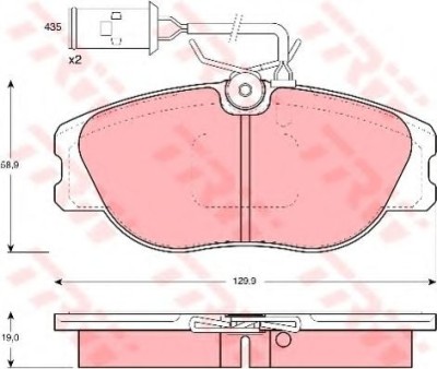 Set placute frana,frana disc FIAT CROMA (154) (1985 - 1996) TRW GDB483 foto