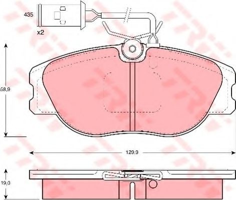 Set placute frana,frana disc FIAT CROMA (154) (1985 - 1996) TRW GDB483