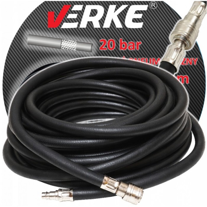 Furtun pneumatic conectori rapizi 9x16mm 15m 20 bari V81358 Verke