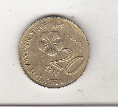 bnk mnd Malaezia Malaysia 20 sen 2014