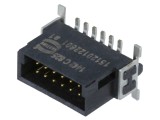 Conector HARTING PCB-cablu/PCB tată 12 pini vertical, 150V AC