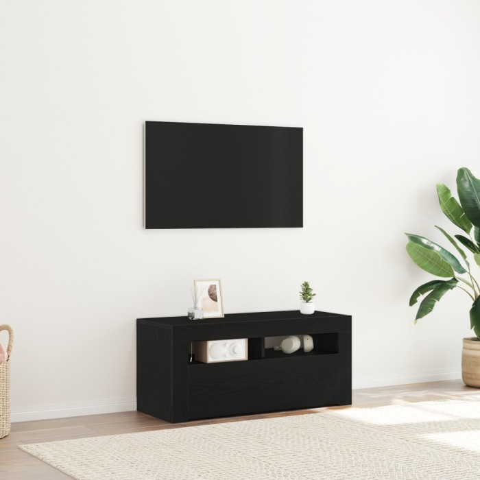 vidaXL Cabinet TV Negru 90 x 35 x 40 cm Lemn compozit 862560