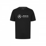 Mercedes AMG Petronas tricou de bărbați Large Logo Black F1 Team 2024 - XXXL, Stichd