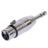 ADAPTOR XLR MAMA - JACK 6.35 TATA STEREO METAL, BST