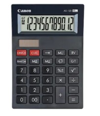 Calculator de birou CANON, AS-120 II, ecran 12 digiti, alimentare solara si baterie, negru, &amp;quot;4722C003AA&amp;quot; (timbru verde 0.18 lei) foto