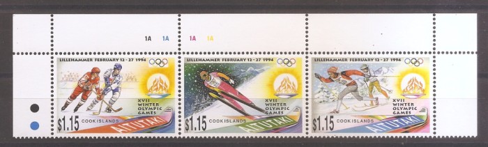 Aitutaki 1994 - Jocurile Olimpice de iarnă - Lillehammer, MNH