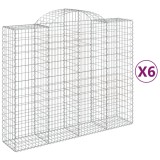 Cumpara ieftin Cosuri gabion arcuite 6 buc, 200x50x160/180 cm, fier galvanizat