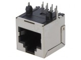Soclu RJ45 Cat6 Ecranat 8P8C THT Unghi, ENCITECH