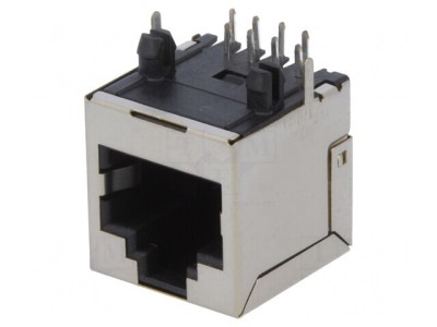 Soclu RJ45 Cat6 Ecranat 8P8C THT Unghi foto