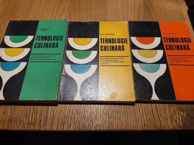 TEHNOLOGIE CULINARA - 3 Vol. - A. Chirvasuta (dedicatie-autograf) -1978 foto