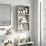 vidaXL Dulap de perete pentru baie cu raft Gri Beton 30 x 10 x 60,5 cm 889322