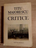 Critice- Titu Maiorescu