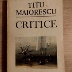 Critice- Titu Maiorescu