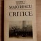 Critice- Titu Maiorescu