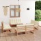 Gossi set mobilier de gradina cu perne, 8 piese, lemn masiv de pin