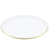 Farfurie eleganta Pufo Ellegance pentru desert, aperitive, 23 cm, alb