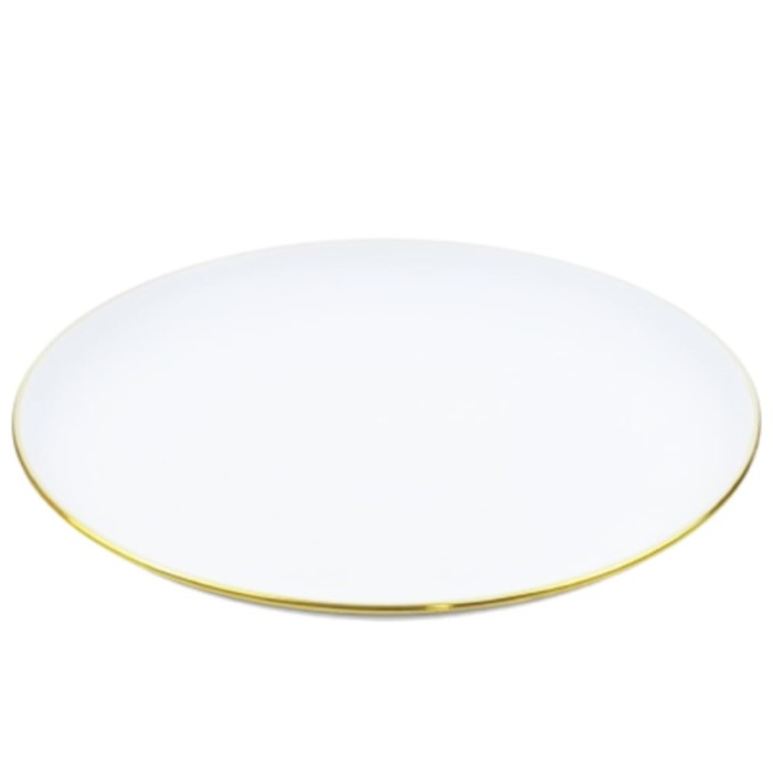 Farfurie eleganta Pufo Ellegance pentru desert, aperitive, 23 cm, alb