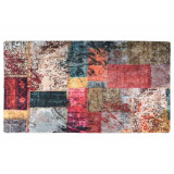 VidaXL Covor lavabil, mozaic multicolor, 190x300 cm, antiderapant