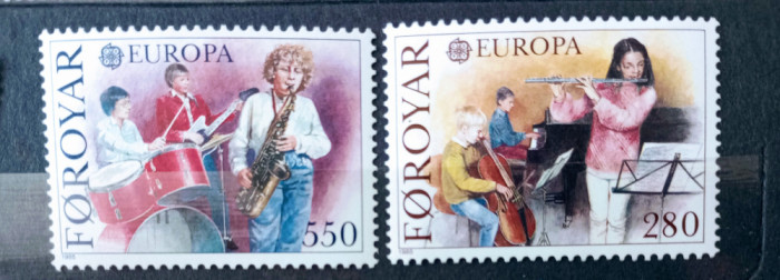 Feroe 1985 Europa cept muzica , serie 2v neștampilata