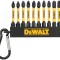 Set de 10 biti 57mm pe un breloc FLEXTORQ DeWalt DT7274-QZ