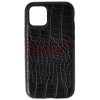 Husă Telefon Piele Crocodil Neagră pentru Apple iPhone 11 Pro, TPU, Premium