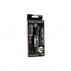 Set Eyeliner si Mascara Volum, W7, Massive Lahes, Blackest Black