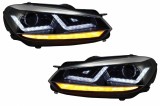 Faruri Osram LED compatibil cu VW Golf 6 VI (2008-2012) Crom LEDriving Semnal Dinamic LEDHL102-CM