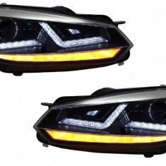 Faruri Osram LED compatibil cu VW Golf 6 VI (2008-2012) Crom LEDriving Semnal Dinamic LEDHL102-CM