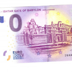 Bancnota souvenir Irak 0 euro Ishtar Gate of Babylon 2019-1, UNC