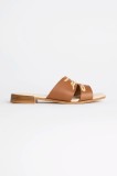 Karl Lagerfeld slapi de piele PETALO femei, culoarea maro, KL80772
