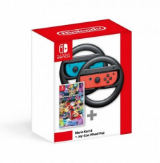 Mario Kart 8 Deluxe + Joy Con Wheel Pair foto