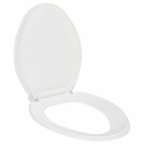 VidaXL Capac WC cu &icirc;nchidere silențioasă, eliberare rapidă, alb