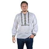 Bluza tip ie barbati RB 24, alb/maro , marimea M