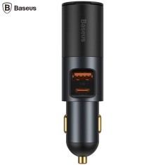 INCARCATOR auto Baseus Share Together,1 x USB Output 5V/3A,1 x USB Type-C max 5V/3A si 1 x bricheta auto 60W,total output 120W, pt. bricheta auto,gri&quot;