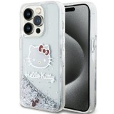 Husa pentru iPhone 13 Pro Max - Hello Kitty Hardcase Liquid Glitter Charms Kitty Head (HKHCP13XLIKHET) - Silver