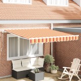 vidaXL Marchiza manuală retractabilă galben și portocaliu 300x250 cm