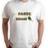 Tricou personalizat barbat &quot;DE PASTE TINEM LEGATURA&quot;, Alb, Bumbac, Marime M