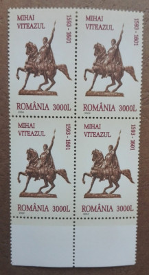 TIMBRE ROMANIA MNH LP1639/2004 - MIHAI VITEAZUL - (uzuale) bloc 4 timbre foto