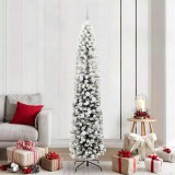 vidaXL Brad de Crăciun artificial Verde 210 cm PVC și oțel și plastic 3395034
